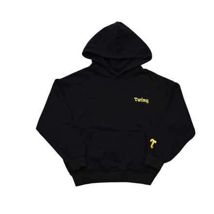 TWINYWORLD HOODIE - BLACK